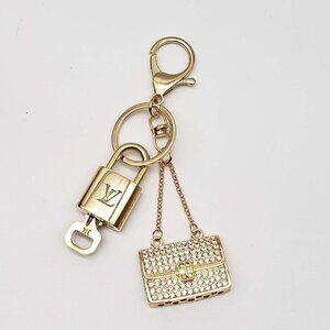Authentic Louis Vuitton Lock & Key with unbranded Bagcharm, Keycharm 122425